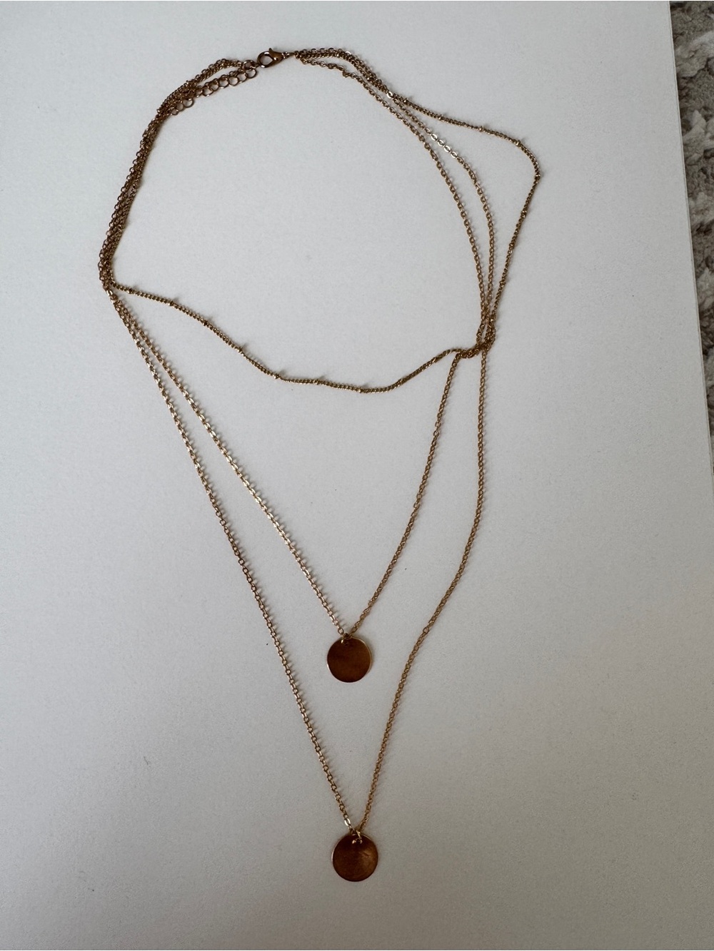Layered coin necklace